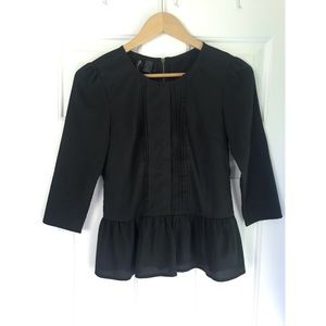 Black Peplum Top